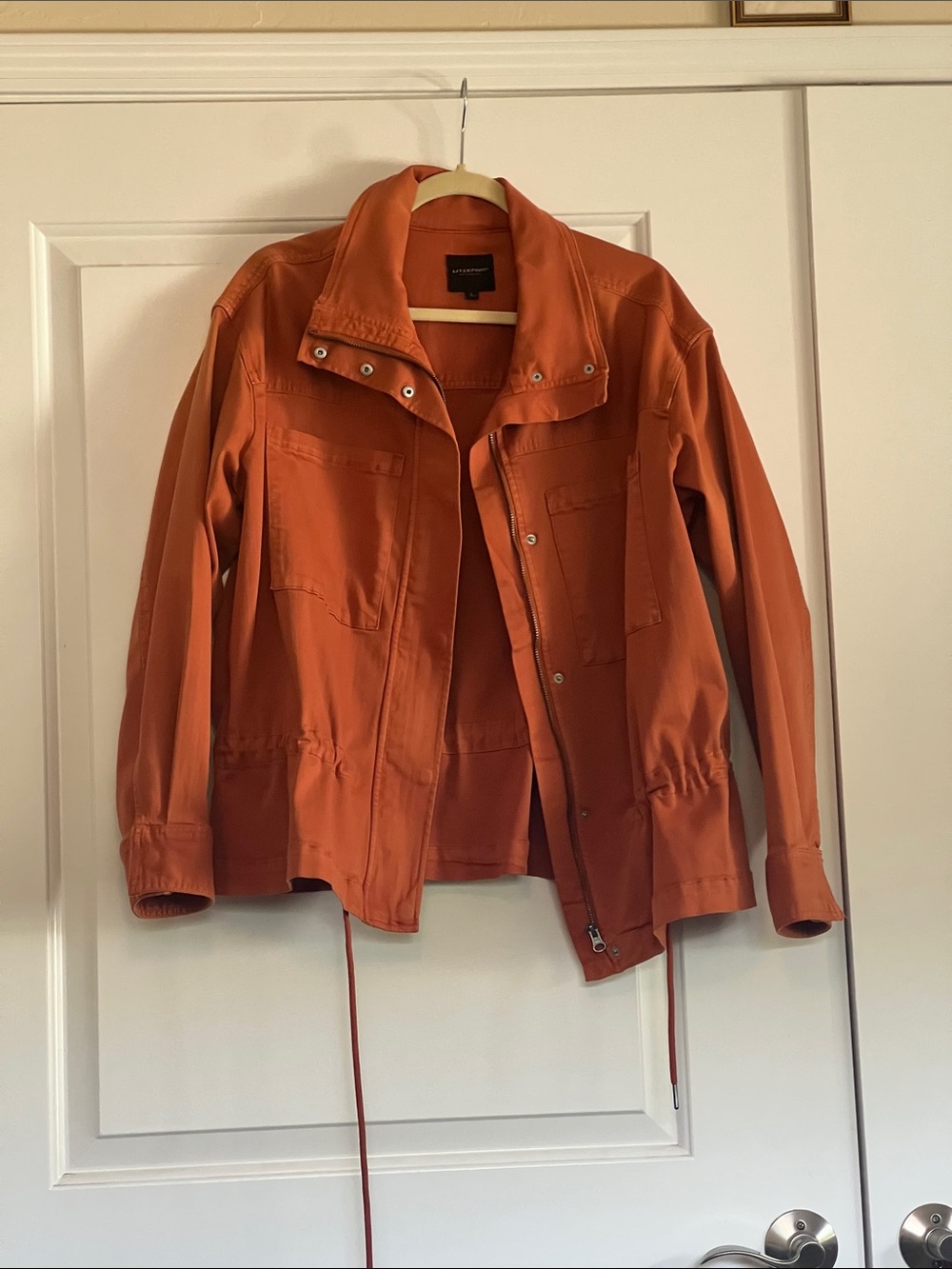 Liverpool Burnt Orange Utility Jacket with Drawcord Hem